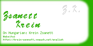 zsanett krein business card